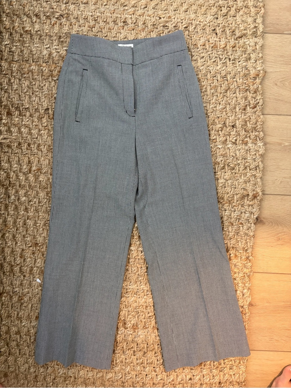 Little Moon Gray Cropped Tailored Wide-Leg Pants